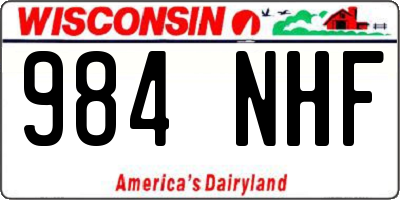 WI license plate 984NHF