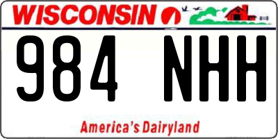 WI license plate 984NHH
