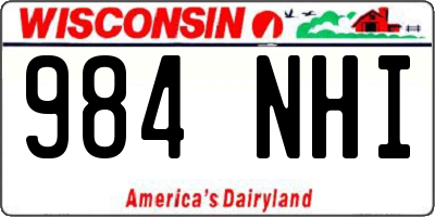 WI license plate 984NHI