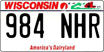 WI license plate 984NHR