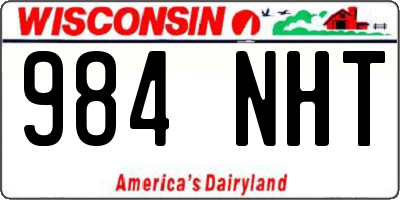 WI license plate 984NHT