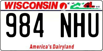 WI license plate 984NHU