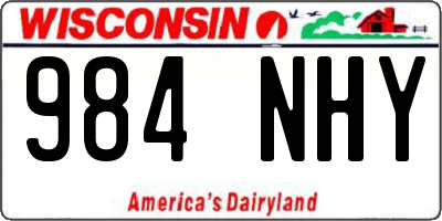 WI license plate 984NHY