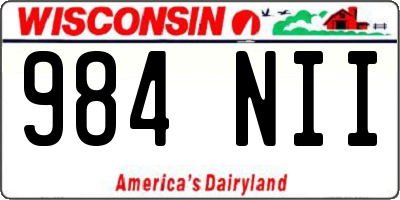 WI license plate 984NII