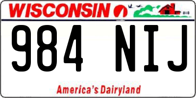WI license plate 984NIJ