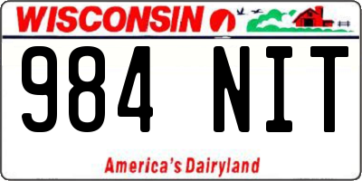 WI license plate 984NIT