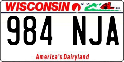 WI license plate 984NJA