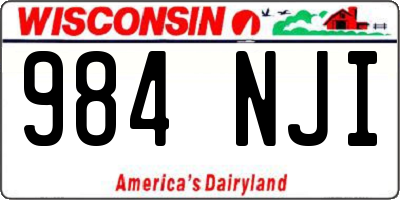 WI license plate 984NJI