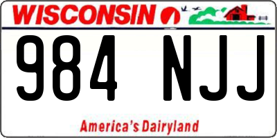 WI license plate 984NJJ