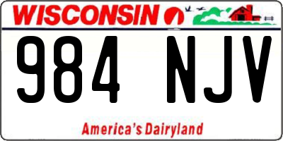WI license plate 984NJV