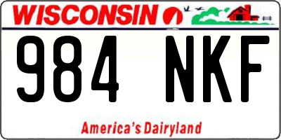 WI license plate 984NKF