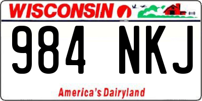 WI license plate 984NKJ