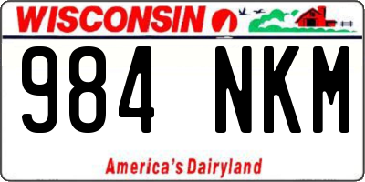 WI license plate 984NKM