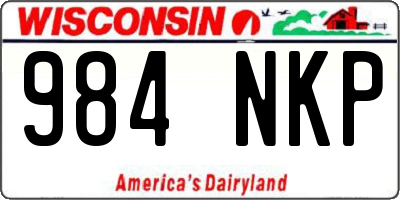 WI license plate 984NKP