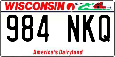 WI license plate 984NKQ