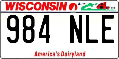 WI license plate 984NLE