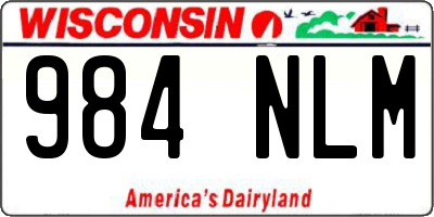 WI license plate 984NLM