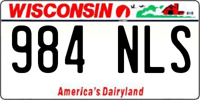 WI license plate 984NLS