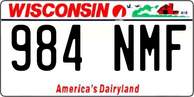 WI license plate 984NMF