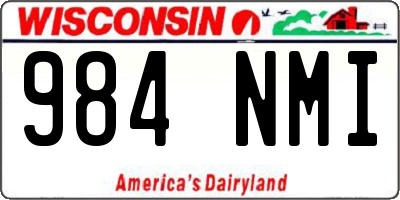 WI license plate 984NMI