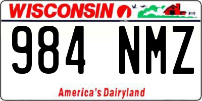 WI license plate 984NMZ