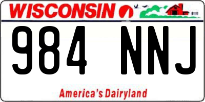 WI license plate 984NNJ