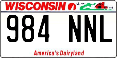 WI license plate 984NNL