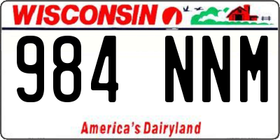 WI license plate 984NNM
