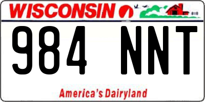 WI license plate 984NNT