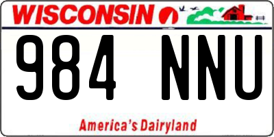 WI license plate 984NNU