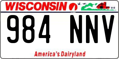 WI license plate 984NNV