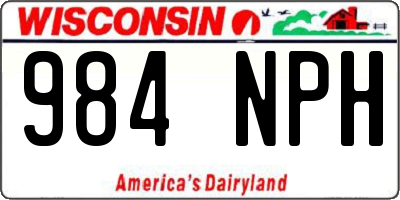 WI license plate 984NPH