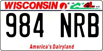 WI license plate 984NRB