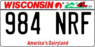 WI license plate 984NRF