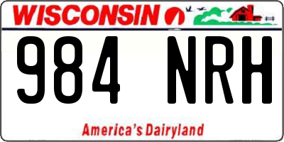 WI license plate 984NRH