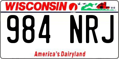 WI license plate 984NRJ