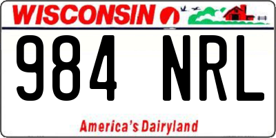 WI license plate 984NRL