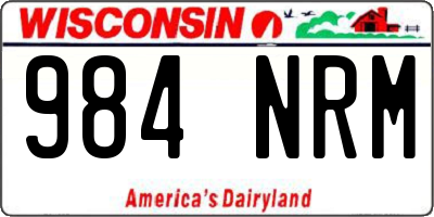 WI license plate 984NRM
