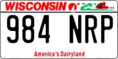 WI license plate 984NRP