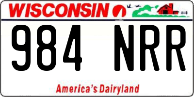 WI license plate 984NRR