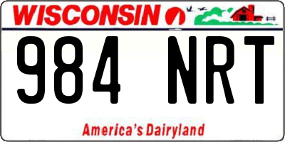 WI license plate 984NRT