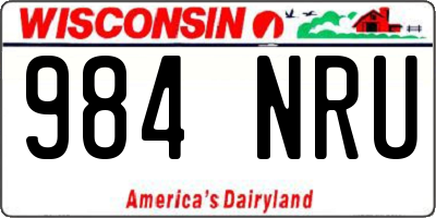 WI license plate 984NRU