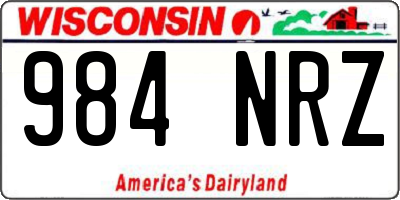 WI license plate 984NRZ