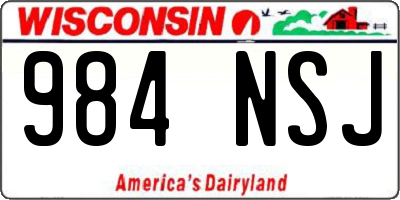 WI license plate 984NSJ