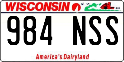 WI license plate 984NSS