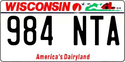WI license plate 984NTA