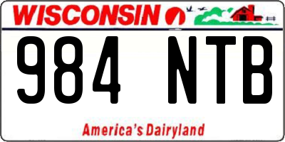 WI license plate 984NTB