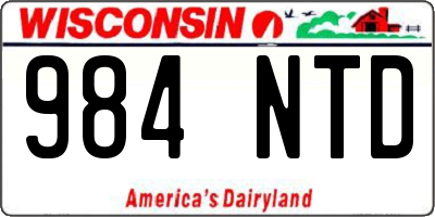 WI license plate 984NTD