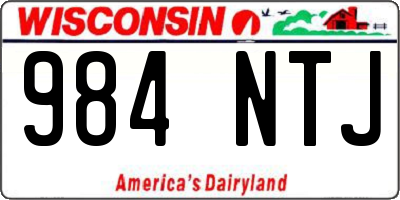 WI license plate 984NTJ