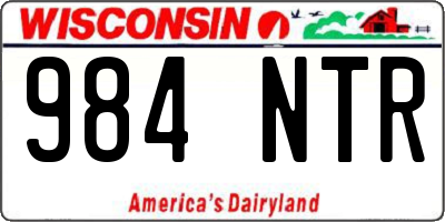 WI license plate 984NTR